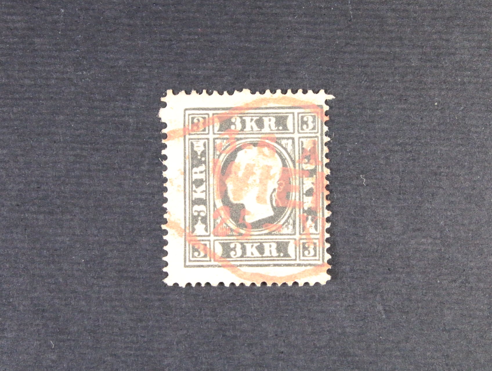 zn. Fe. č. 11 Ib. bulldoggenkopf s červeným raz. WIEN, atest Dr. Ferchenbauer