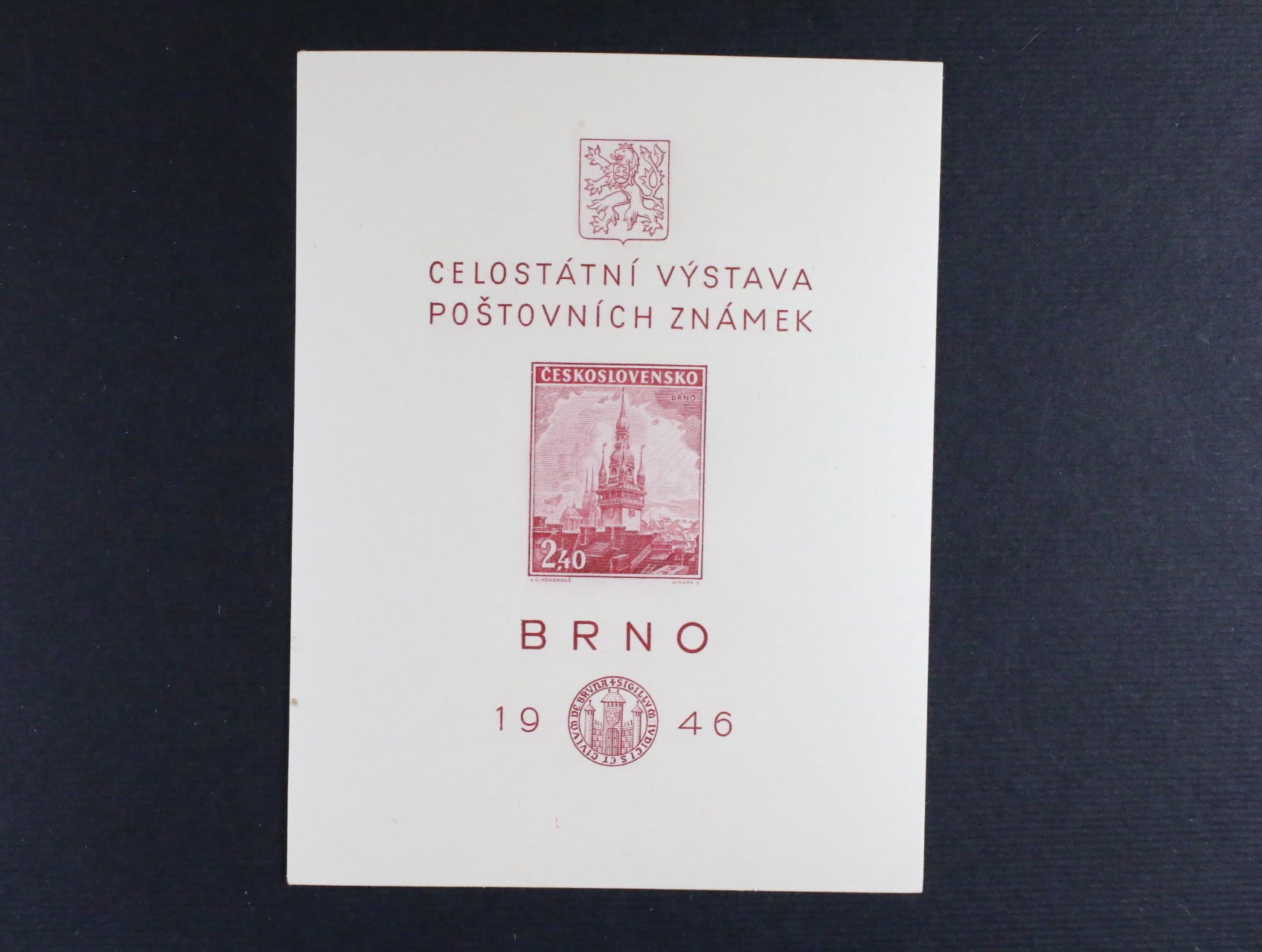 A č. 437, typ 1, Výstava poštovních známek BRNO 1946
