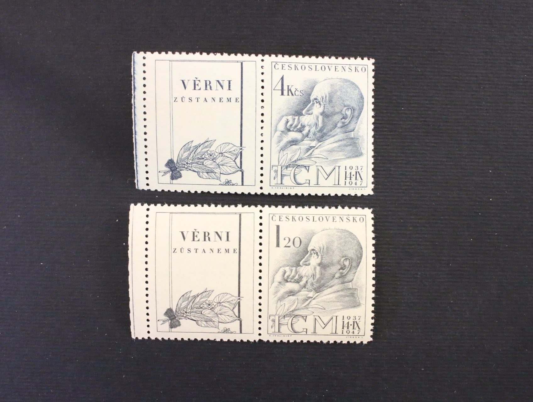 zn. č. 458-459KL, 10. výročí úmrtí T.G. Masaryka