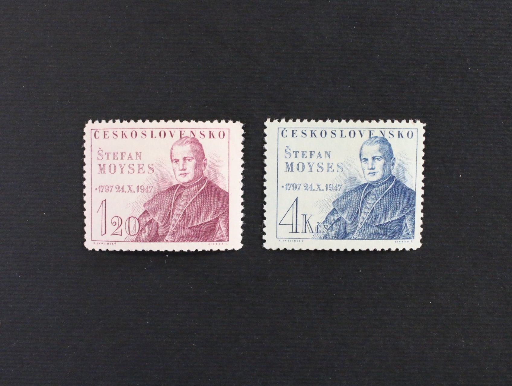 zn. č. 460-461, 150. výročí narození Š. Moysese