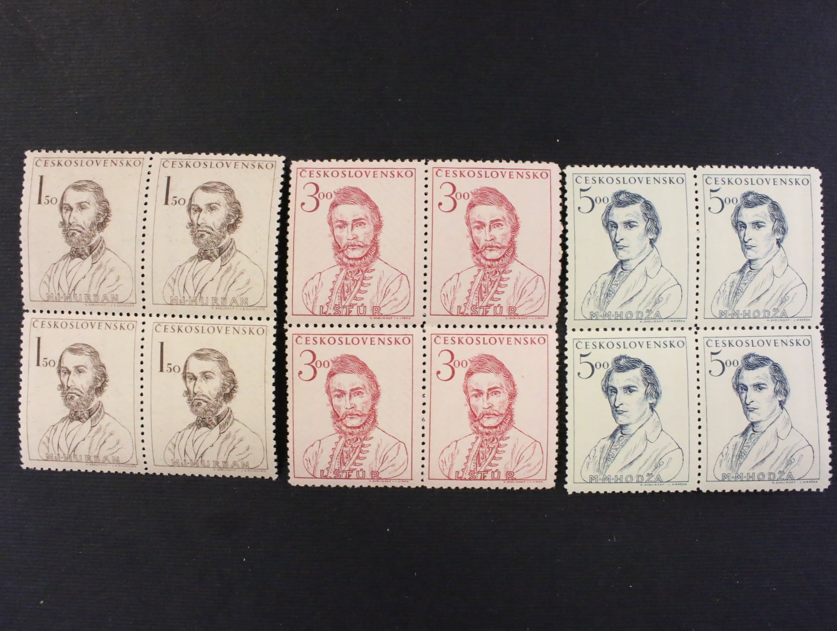 zn. č. 481-483 ve čtyřbloku, 100. výročí Slovenského povstání