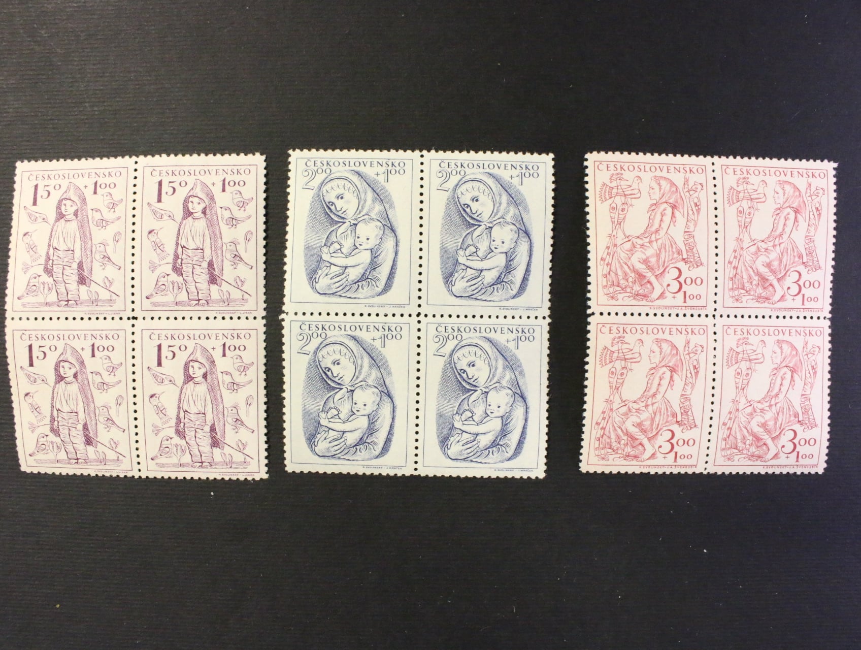 zn. č. 494-496 ve čtyřbloku, Dětem 1948