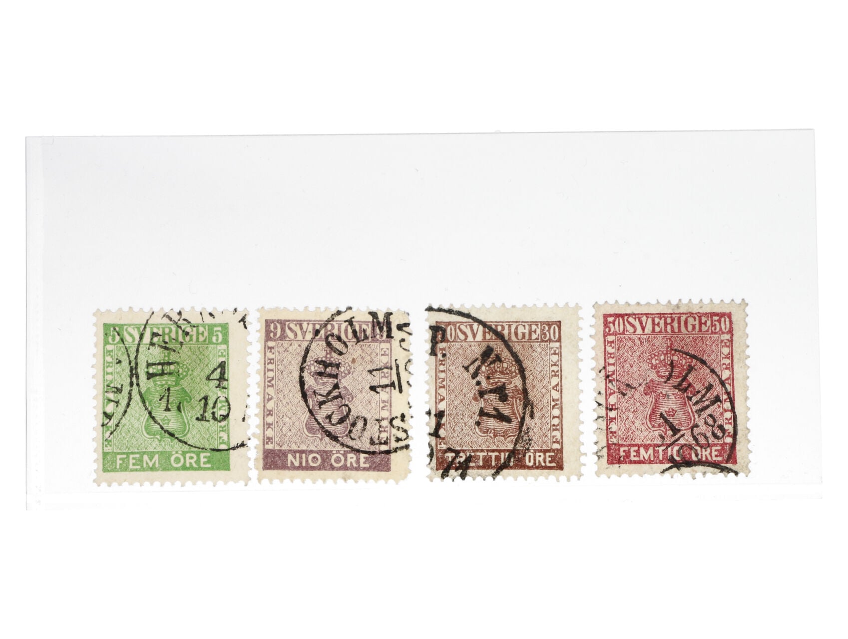 zn. Mi. č. 7a, 8b, 11b, 12b, pěkná razítka, ccxa 450 EUR