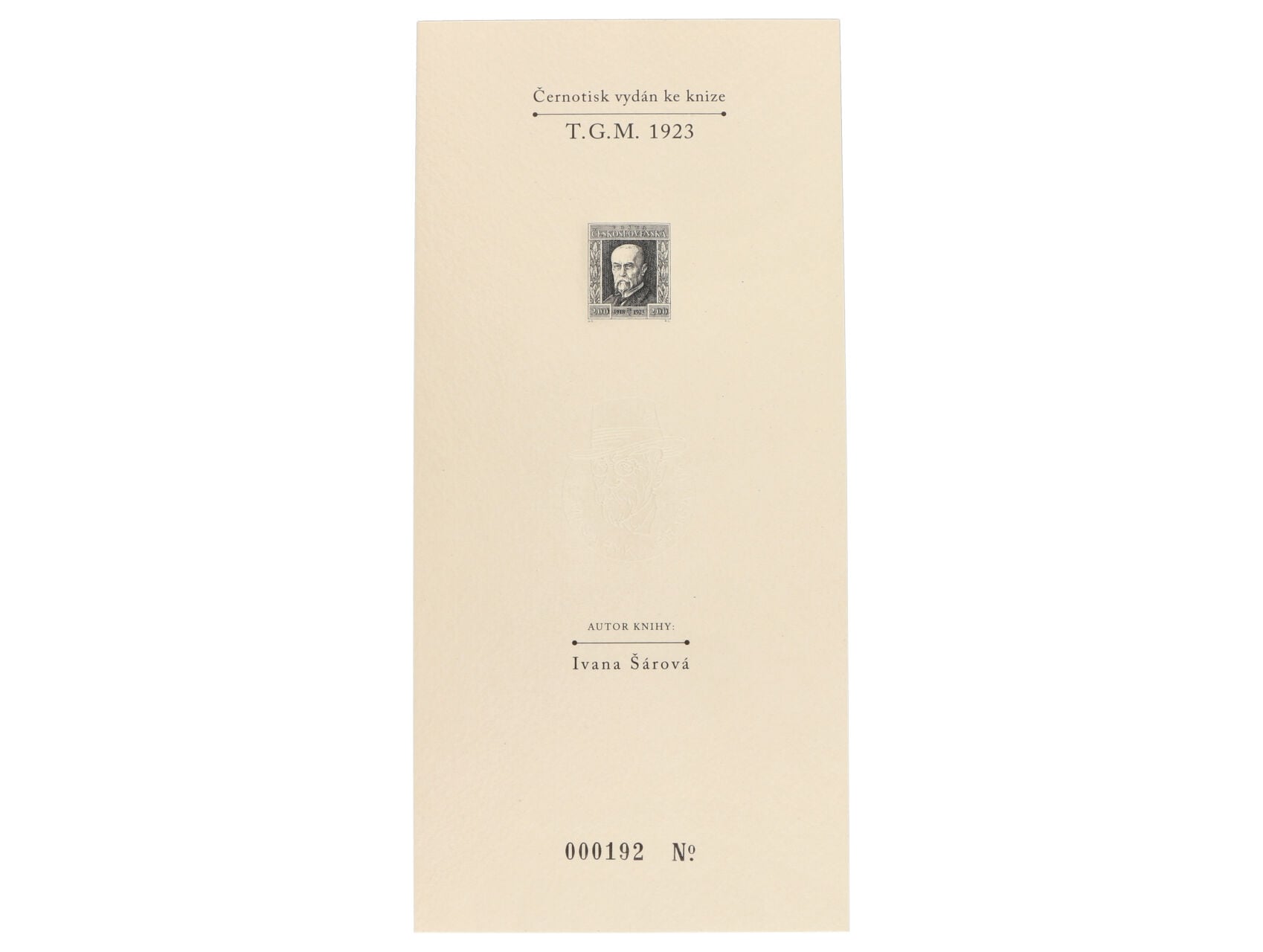 PT - Příloha k publikaci T.G.M. 1923