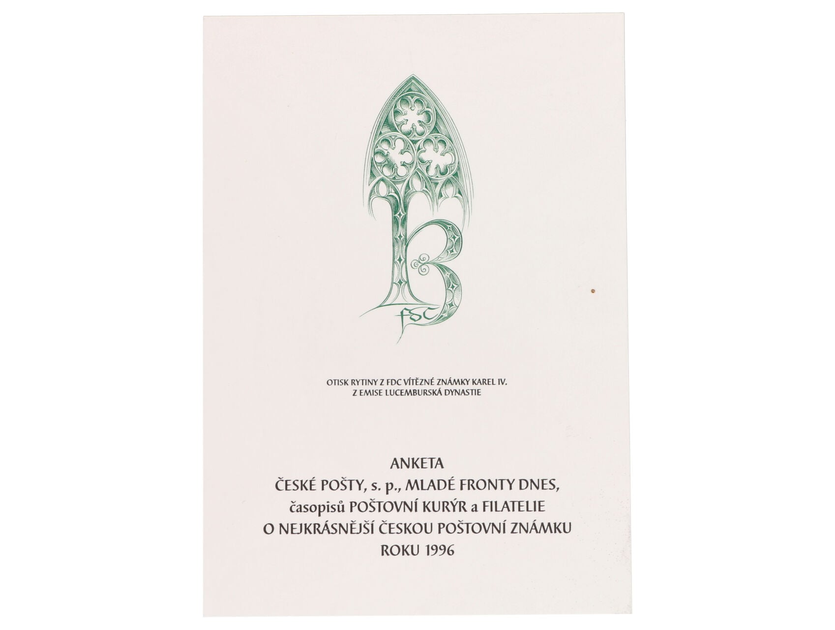 AČP 3 - otisk rytiny z FDC zn. 106