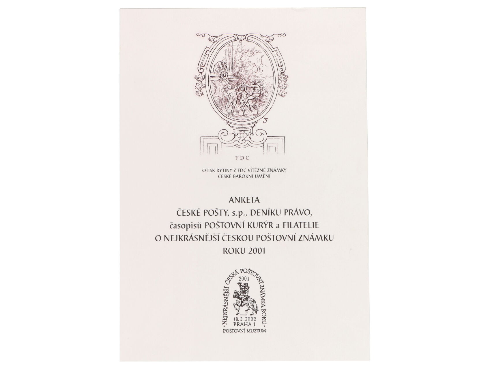 AČP 8 - otisk rytiny z FDC zn. 289