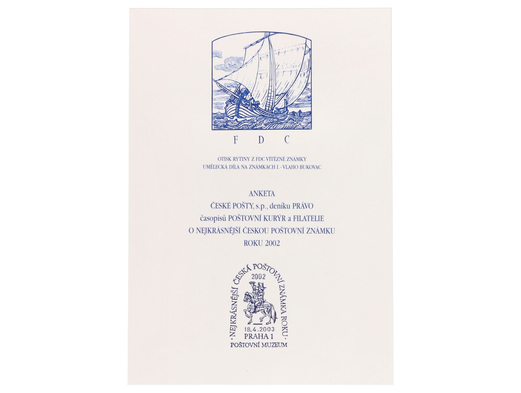 AČP 9 - otisk rytiny z FDC zn. 319