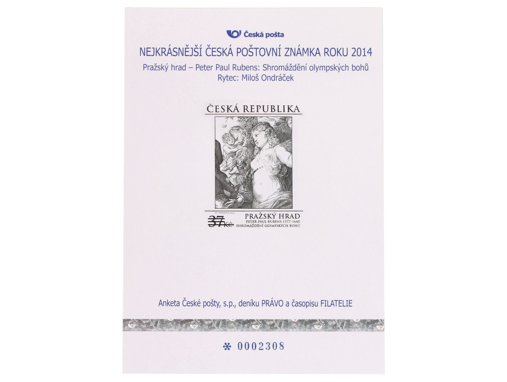 AČP 21 - List s otiskem rytiny zn. 808