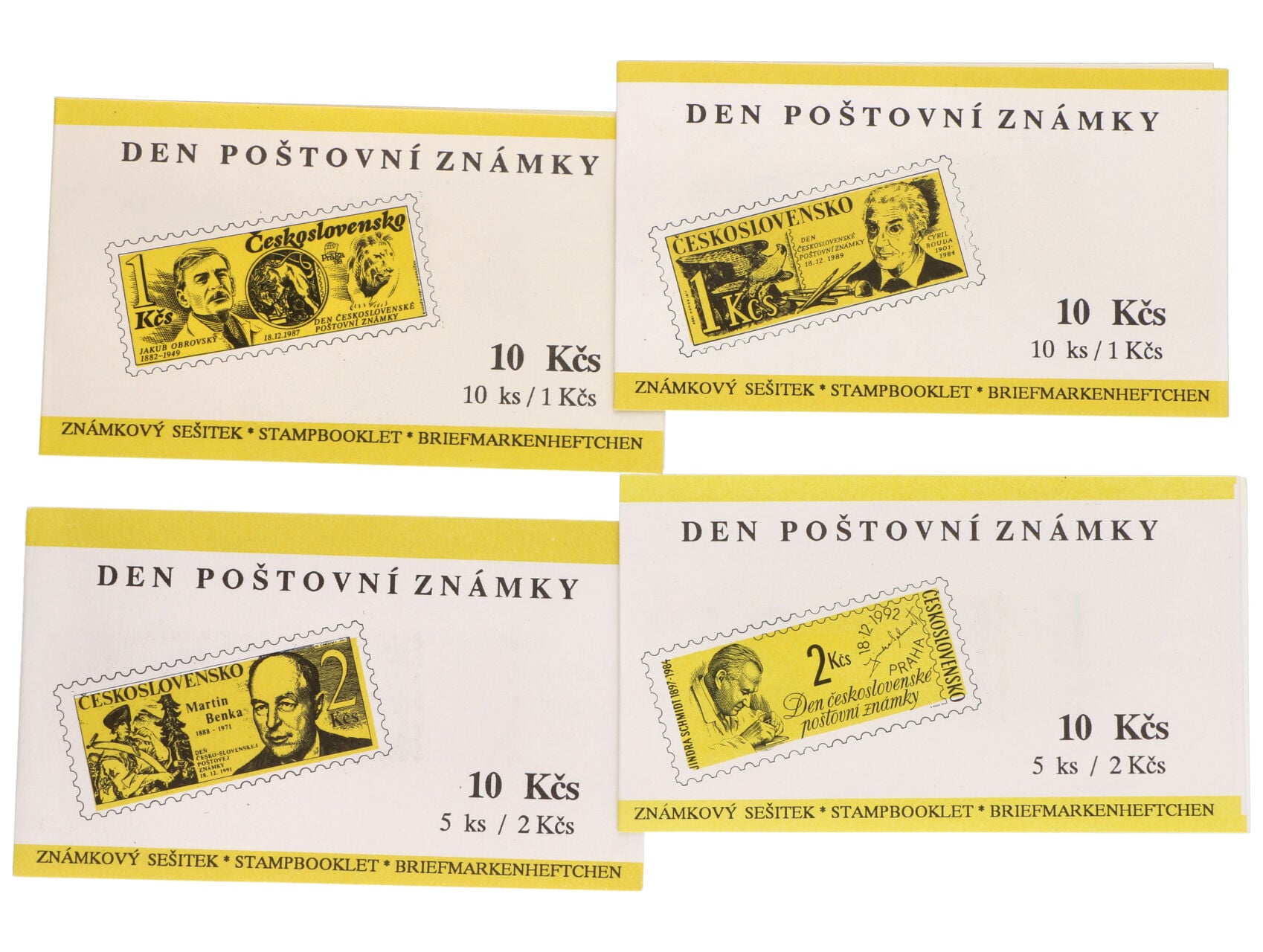 Známkové sešítky ZS-103-106