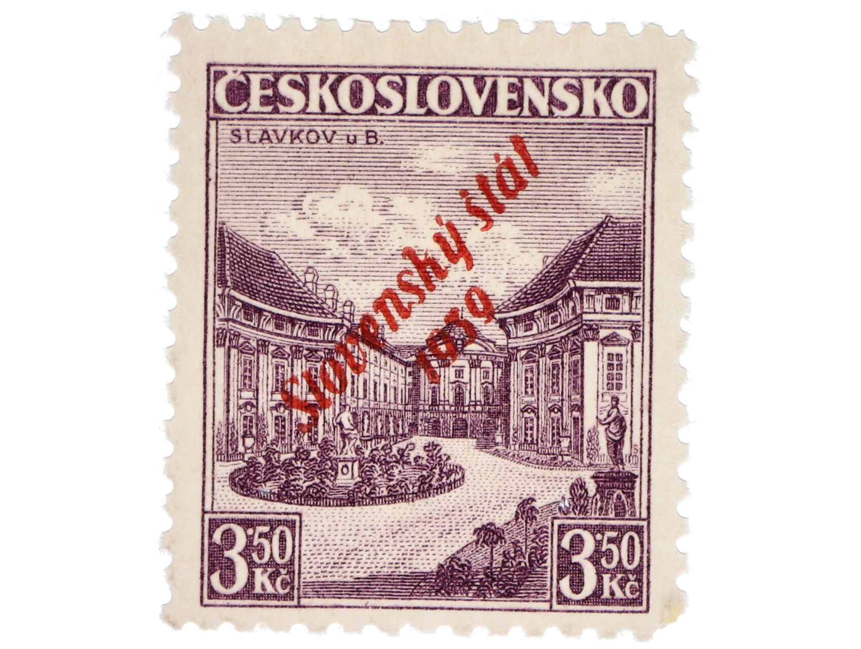 Zn. 19a červený přetisk