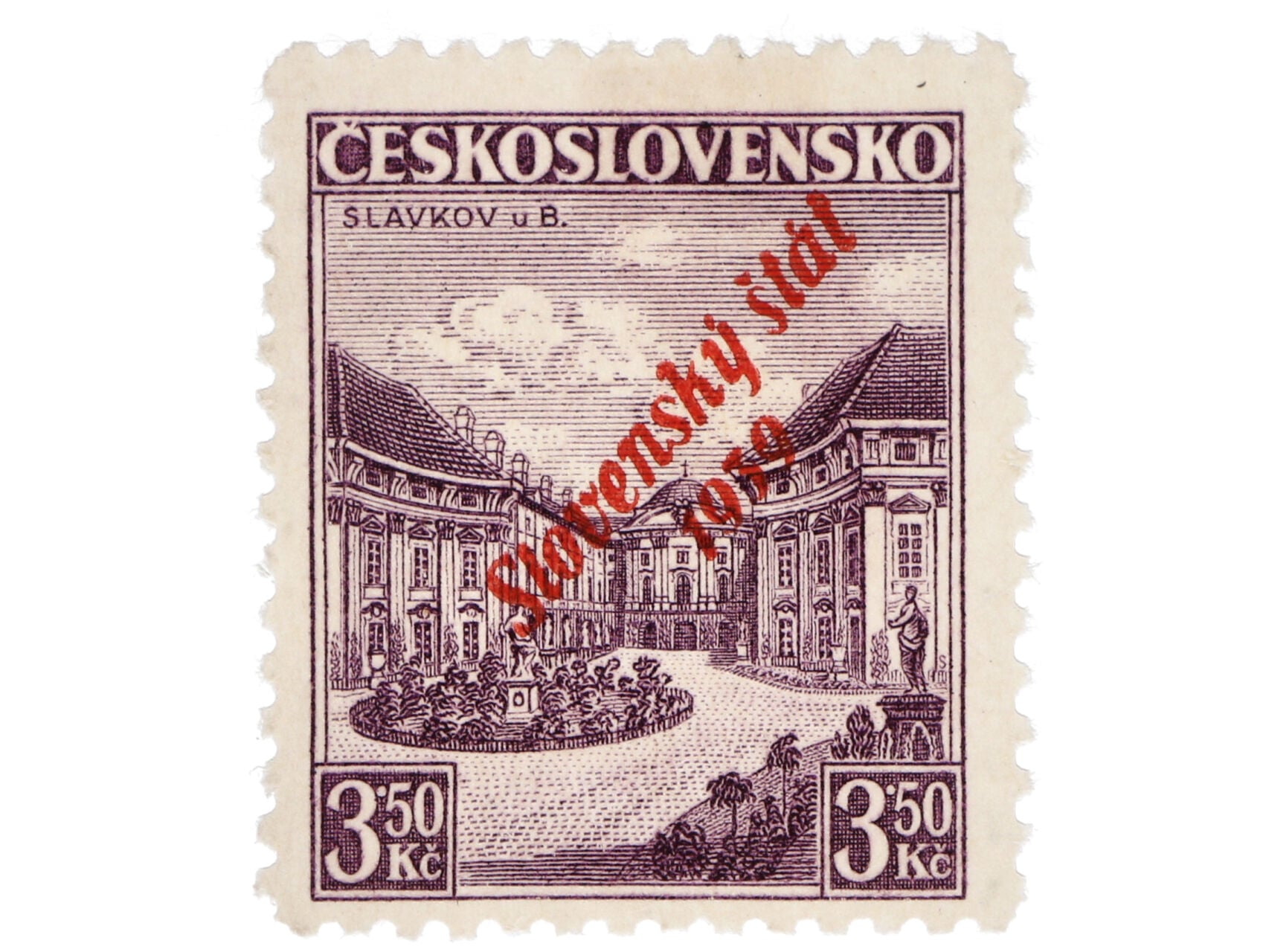 Zn. 19a červený přetisk