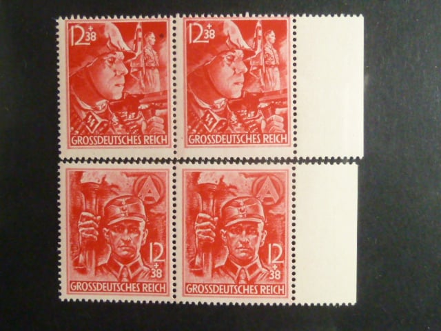 zn. Mi. č. 909 - 910 SA a SS ** dvoupásky s okrajem