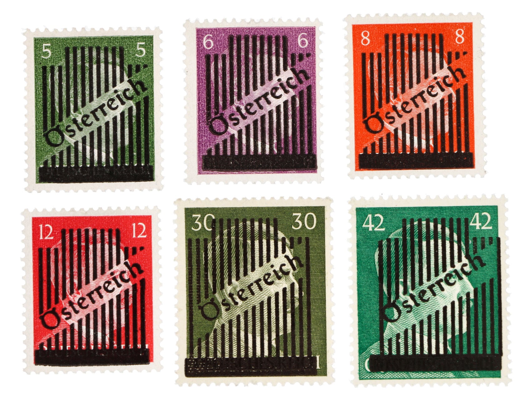 Zn. Mi. č. 668 - 673