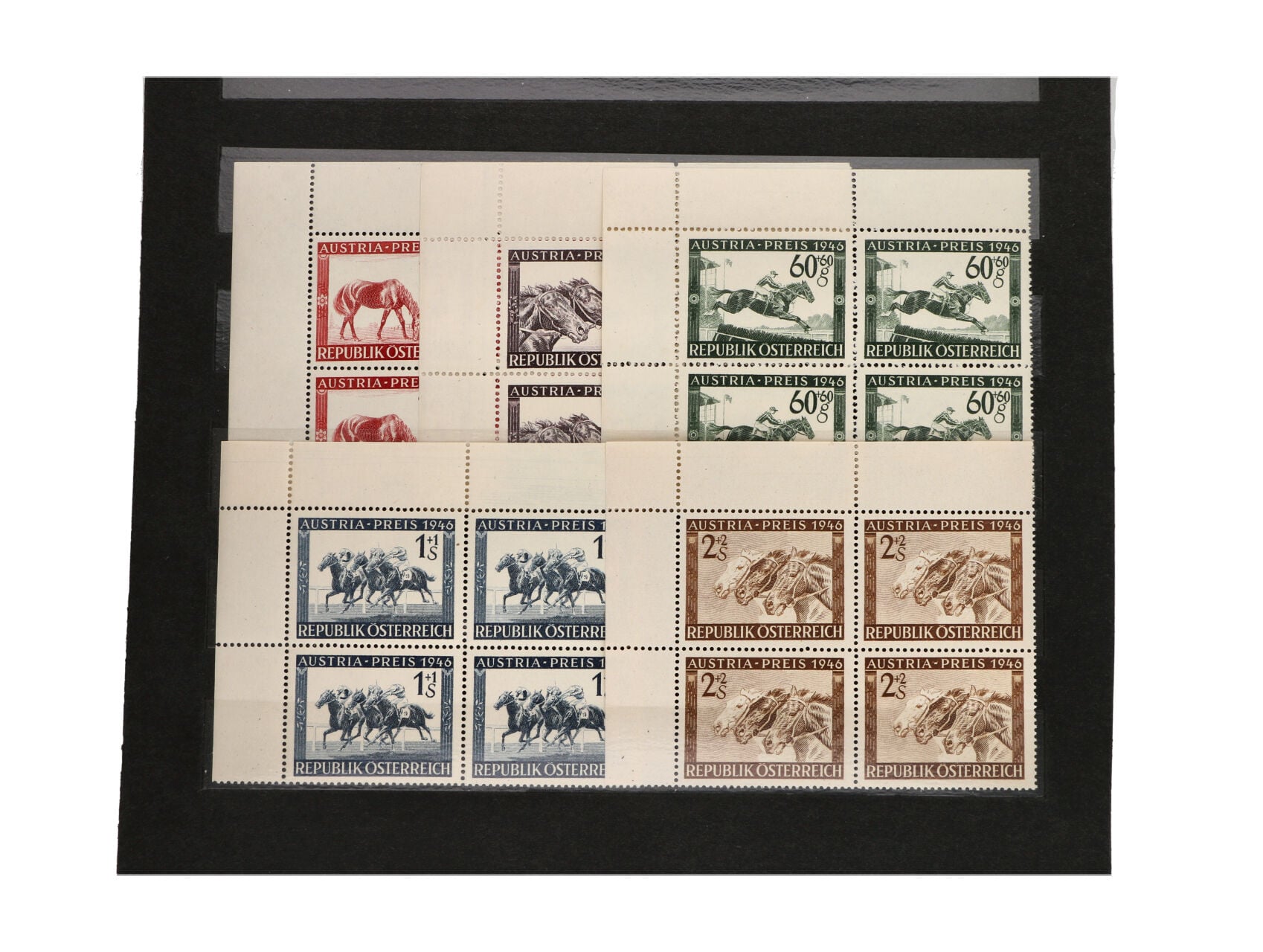 Zn. Mi. č. 785 - 789, levé horní 4bloky