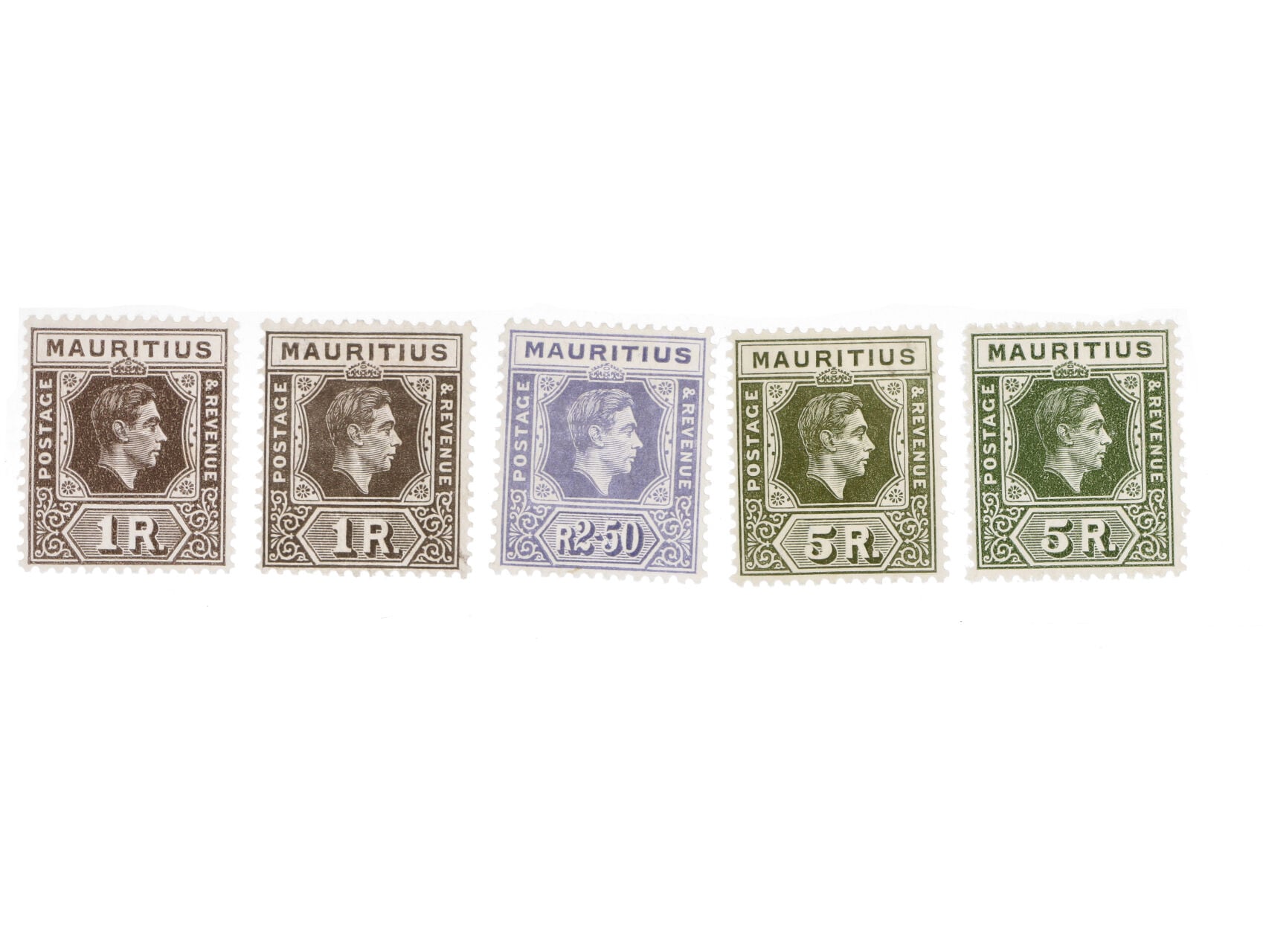 Mauritius - Zn. SG. č. 260 + 260c, 261, 262 + 262c