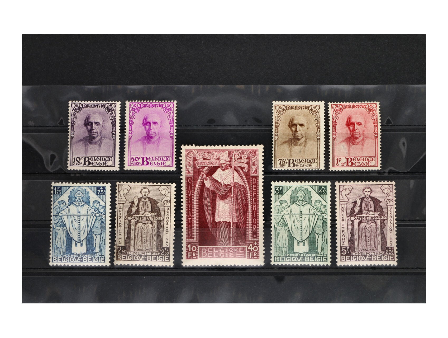 zn. Mi. č. 333 - 341, lehká nálepka, 1100 EUR