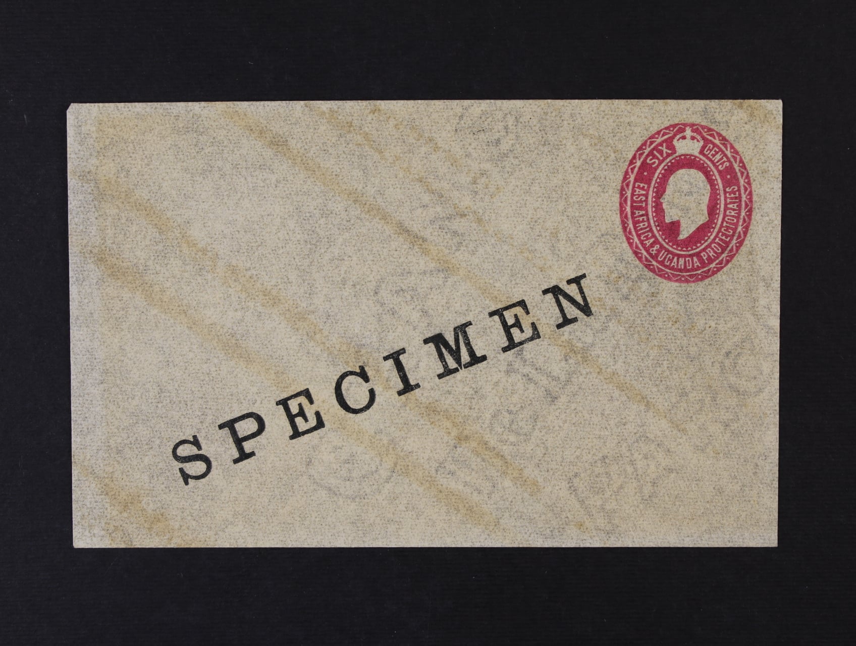 East Africa & Uganda Protectorates - celinová obálka s natištěnou zn. 6c a přetiskem SPECIMEN, zajímavé, vzácné