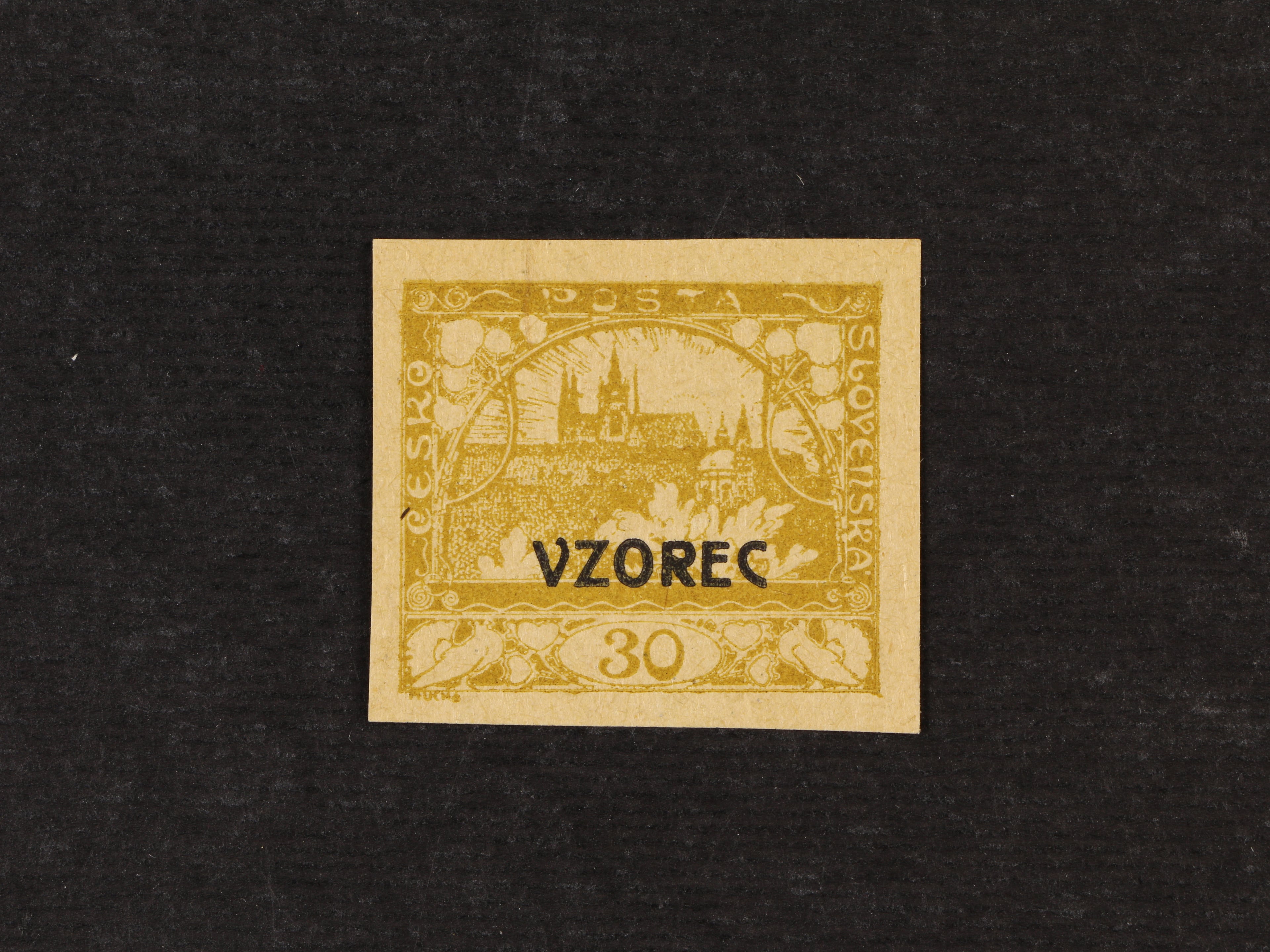 zn. č. 12 VZOREC, na nahnědlém papíře