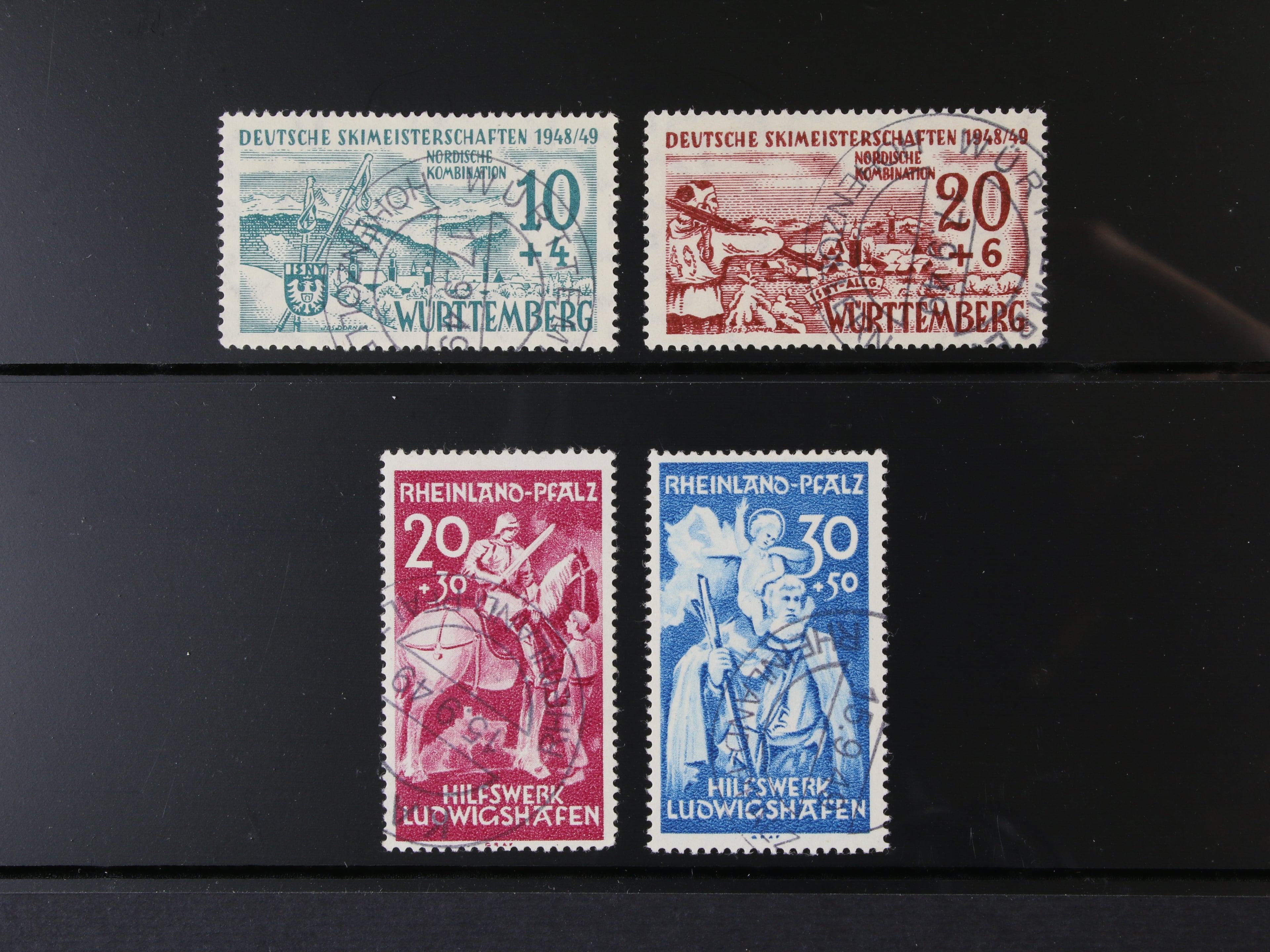 Francouzská - Rheinland - Pfalz - zn. Mi. č. 30 - 31, Würtenberg - zn. Mi. č. 38 - 39, 210 EUR