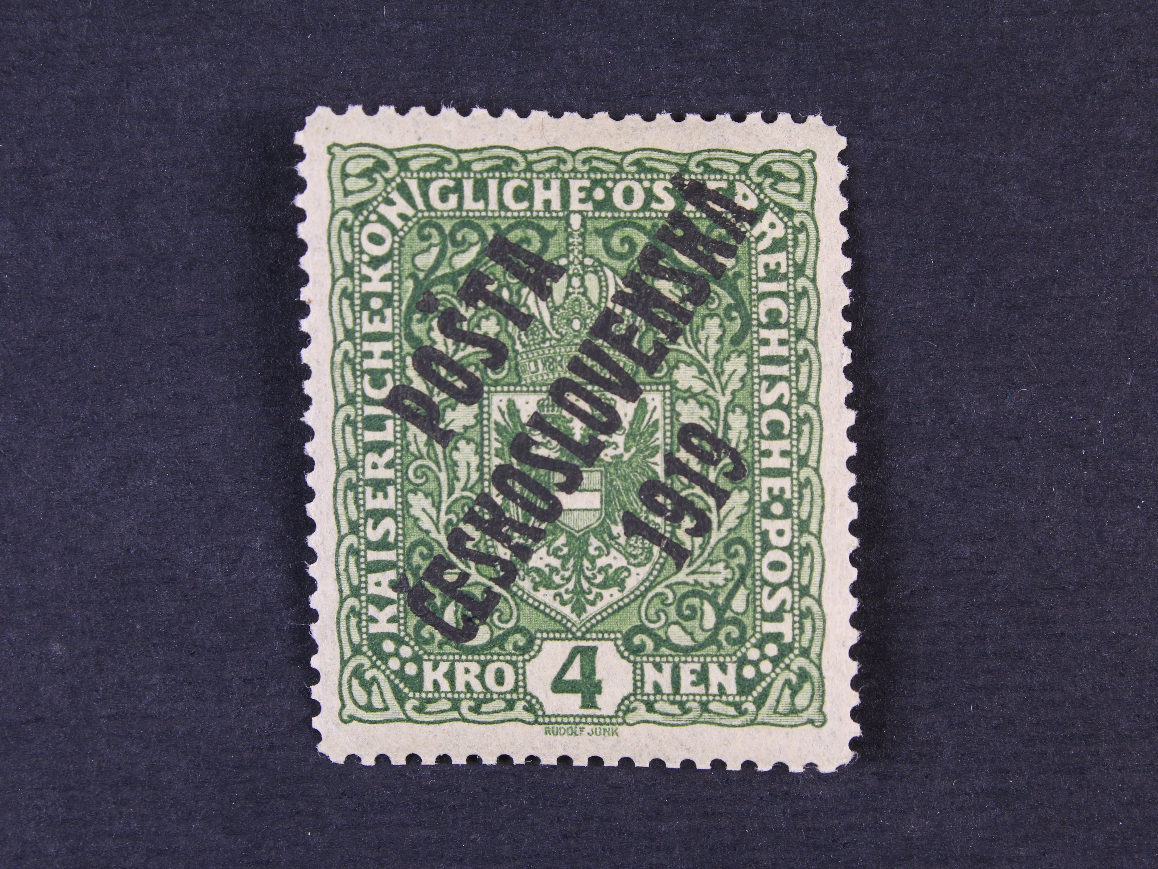 zn. č. 50a) tm. zelená, II.typ, zk. Gilbert