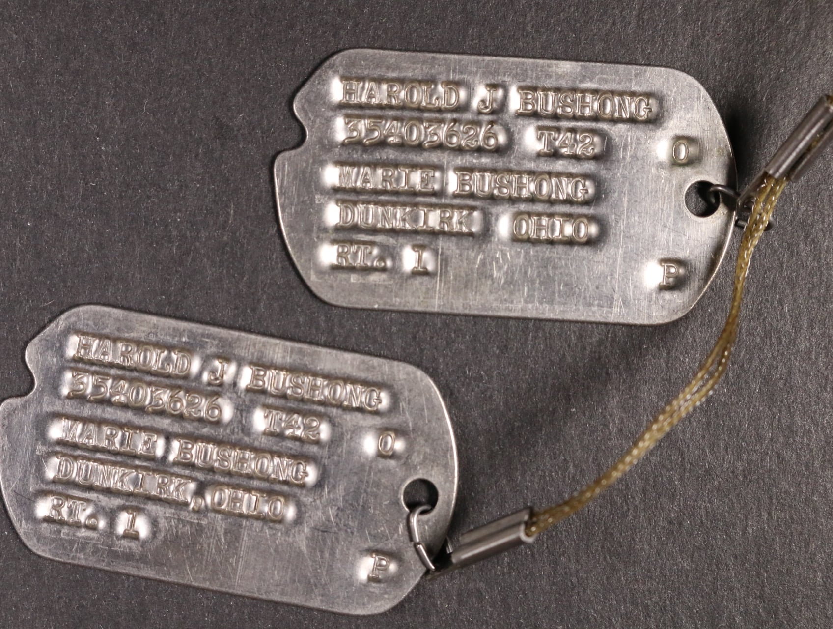 Identifikační známky, druhý typ 1941-1943