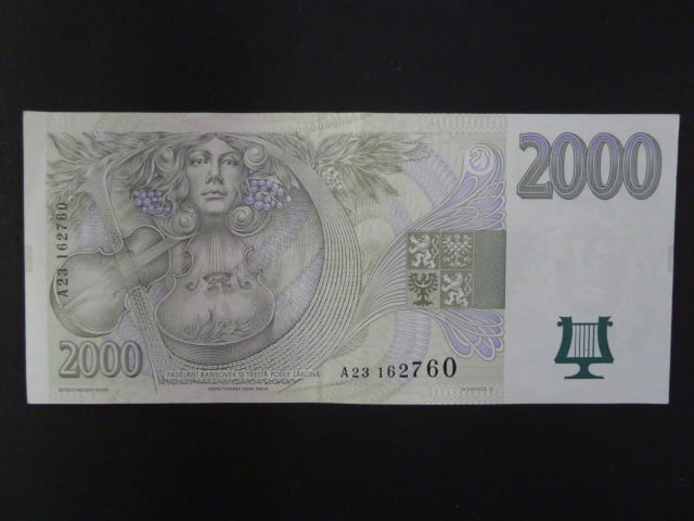 2000 Kč 1996 série A 23, Ba. CZ16, Pi.16