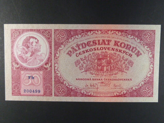 50 Kč 1.10.1929, serie Fb
