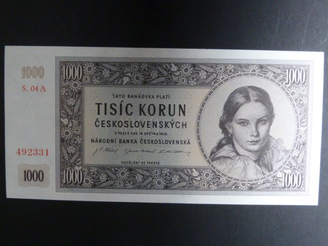 1000 Kčs 16.5.1945 série A 04