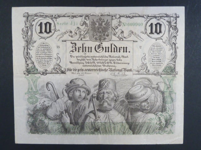 10 Gulden 15.1.1863 Serie Jji