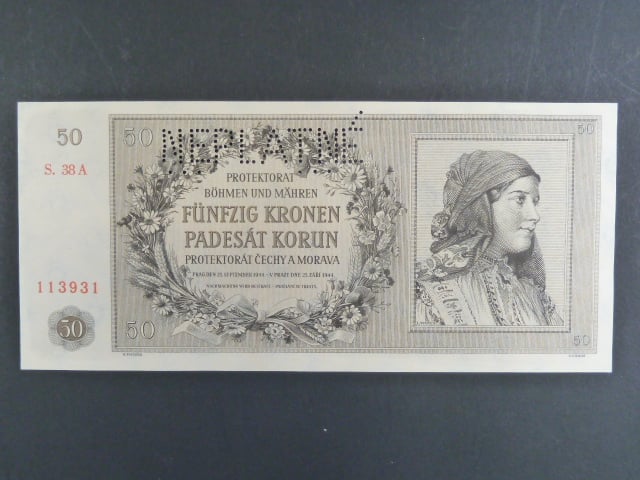 50 K 25.9.1944 série 38 A perf. NEPLATNÉ