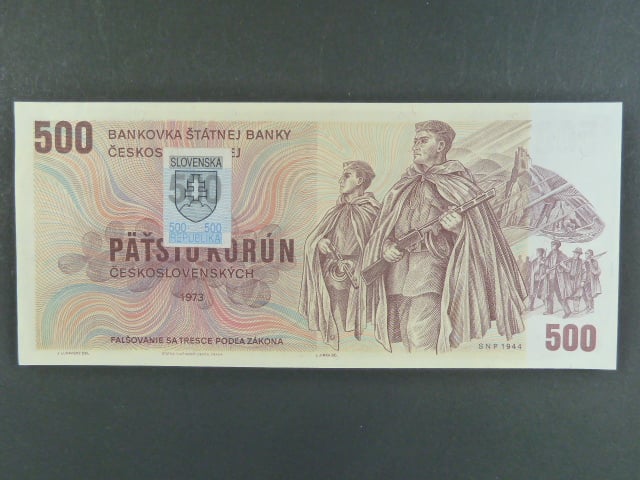 500 Sk/Kčs 1973 s. U 29, kolkovaná, Ba. SK 4, Pi. 18