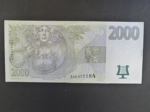 2000 Kč 1996 série A 22, Ba. CZ16, Pi.16