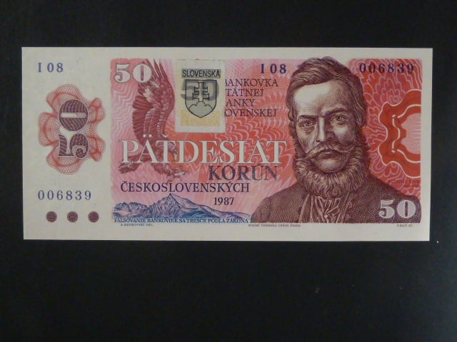 50 Sk/Kčs 1987 s. I 24 kolkovaná, Baj. SK2b, Pi. 16