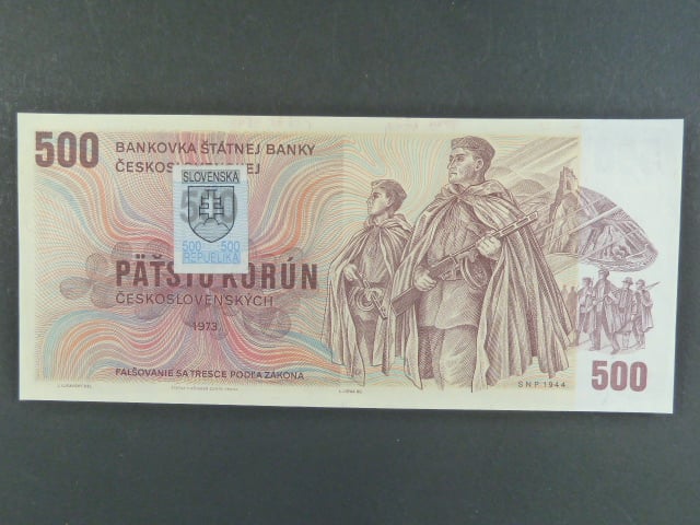500 Sk/Kčs 1973 s. U 81, kolkovaná, Ba. SK 4, Pi. 18