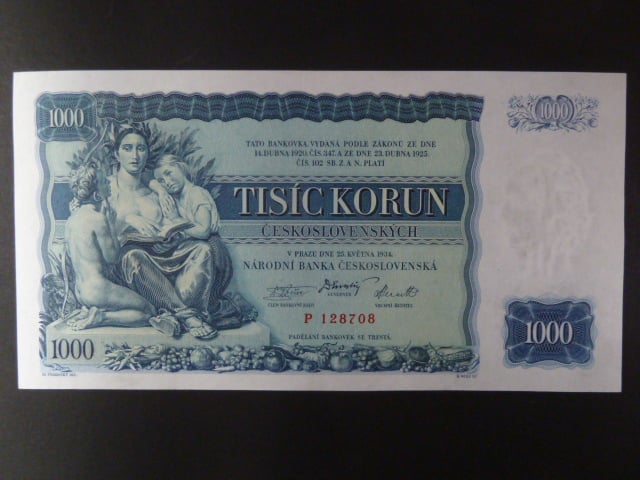 1000 Kč 25.5.1934, série P