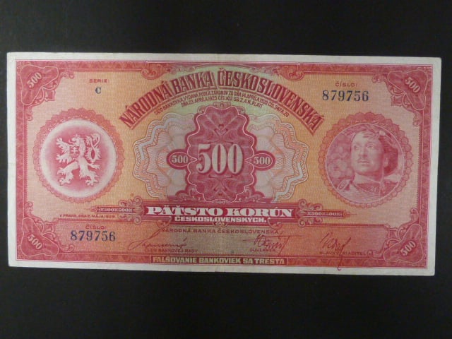 500 Kč 2.5.1929 , serie C
