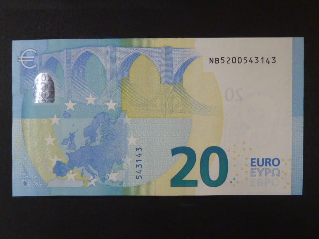 20 Euro 2015 s.NB, Rakousko, podpis Mario Draghi, N008