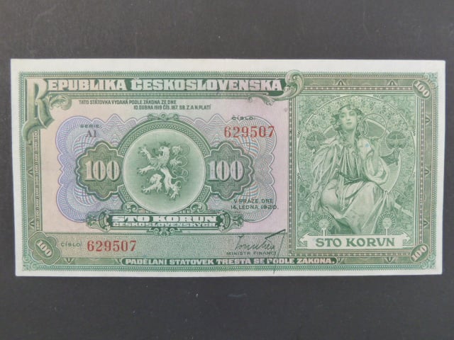 100 Kč 14.1.1920 série Al