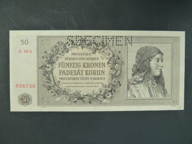 50 K 25.9.1944 série 09 A perf. SPECIMEN