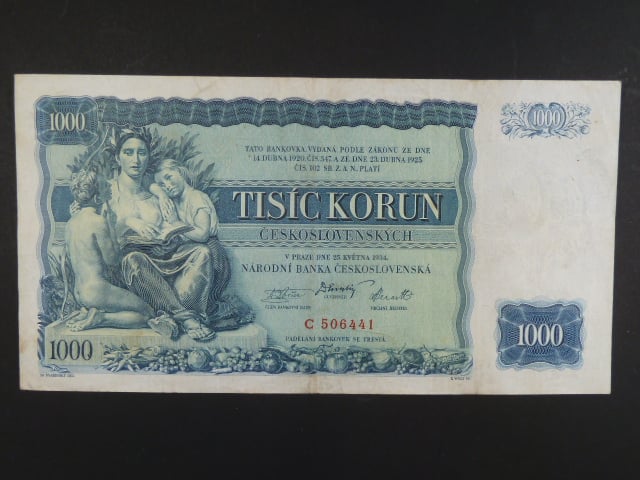 1000 Kč 25.5.1934, série C