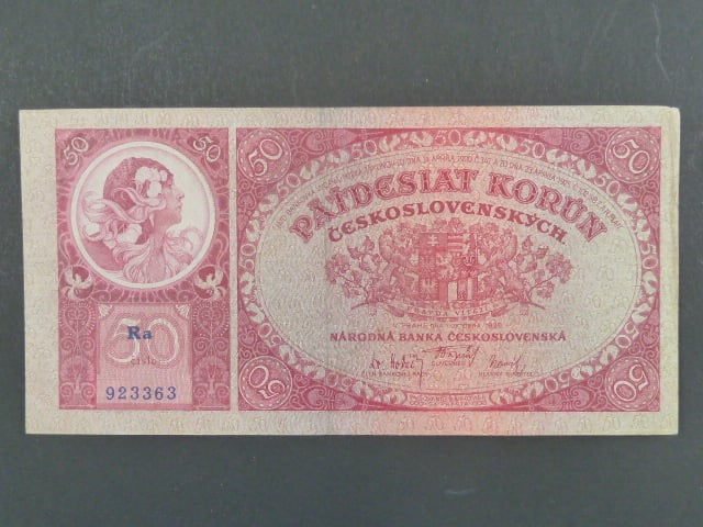 50 Kč 1.10.1929, serie Ra