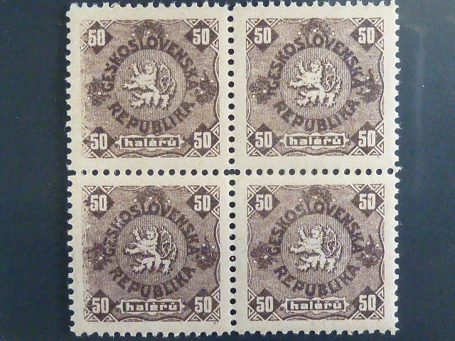 50 h kolek 1919 ve 4-bloku s lepem