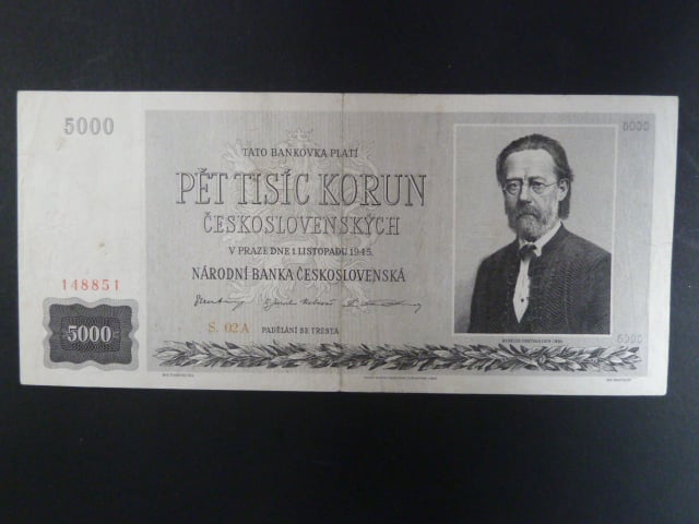 5000 Kčs 1.11.1945 série 02 A