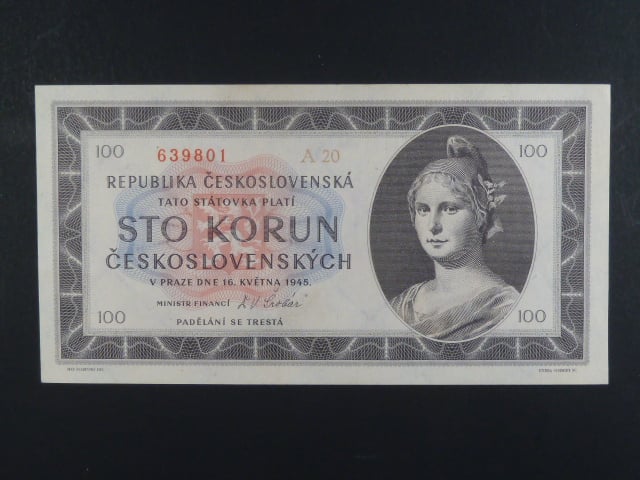100 Kčs 1945 série A 20