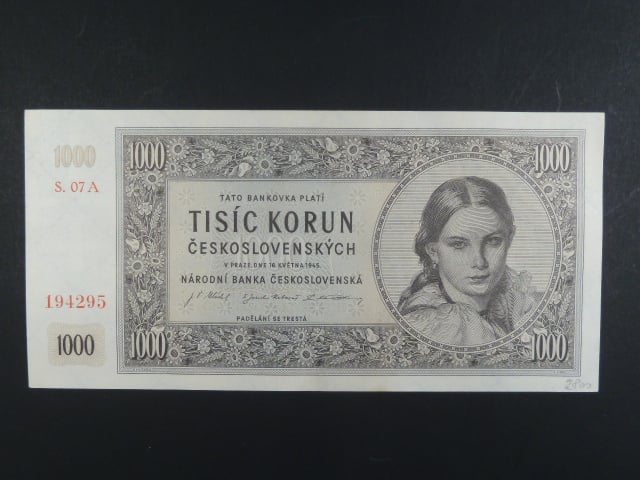 1000 Kčs 16.5.1945 série A 07