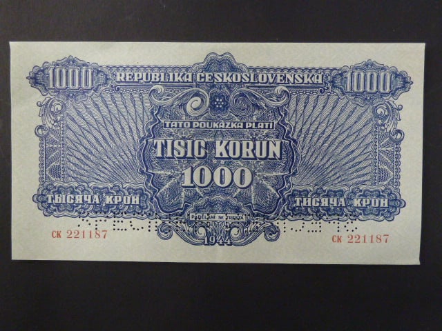 1000 K 1944 s.CK, 2x perf. SPECIMEN dole