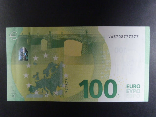 100 Euro 2019 s.VA, Španělsko podpis Mario Draghi, V004
