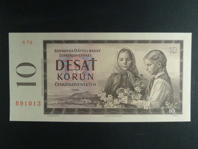 10 Kčs 1960 s. S 70