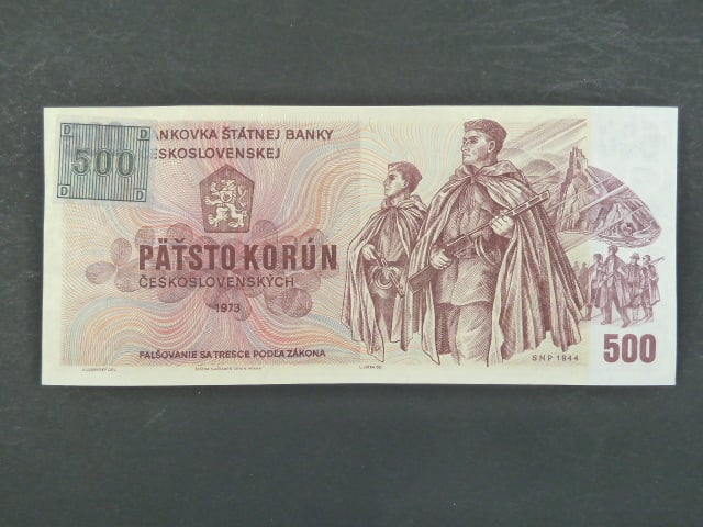 500 Kč 1973 s. W 04, kolek, Baj. CZ 2, Pi. 2