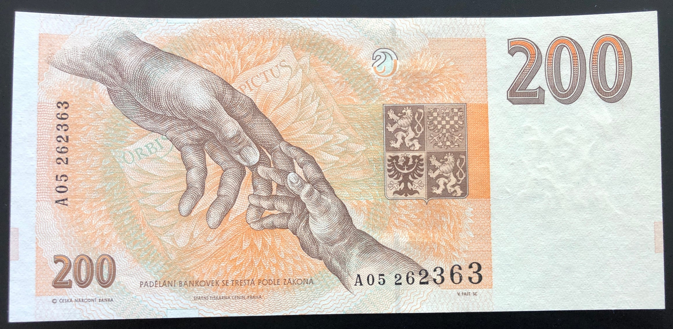 200 Kč 1993 s. A 05 proužek REPUBLIQUE DU ZAIRE, Baj. CZ 6c, Pi. 6x